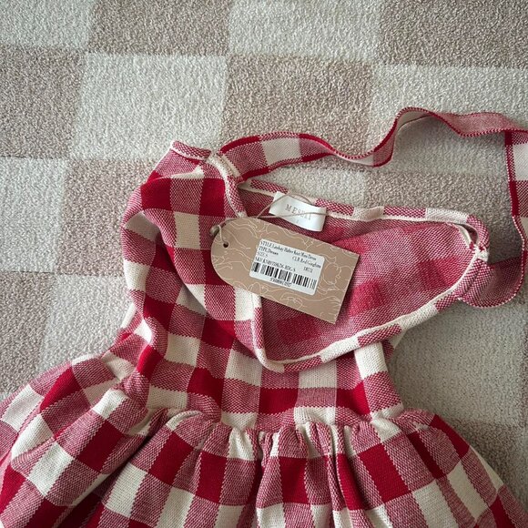 Meshki Lindsay Halter Knit Mini Dress - Red Gingham - Picture 4 of 4